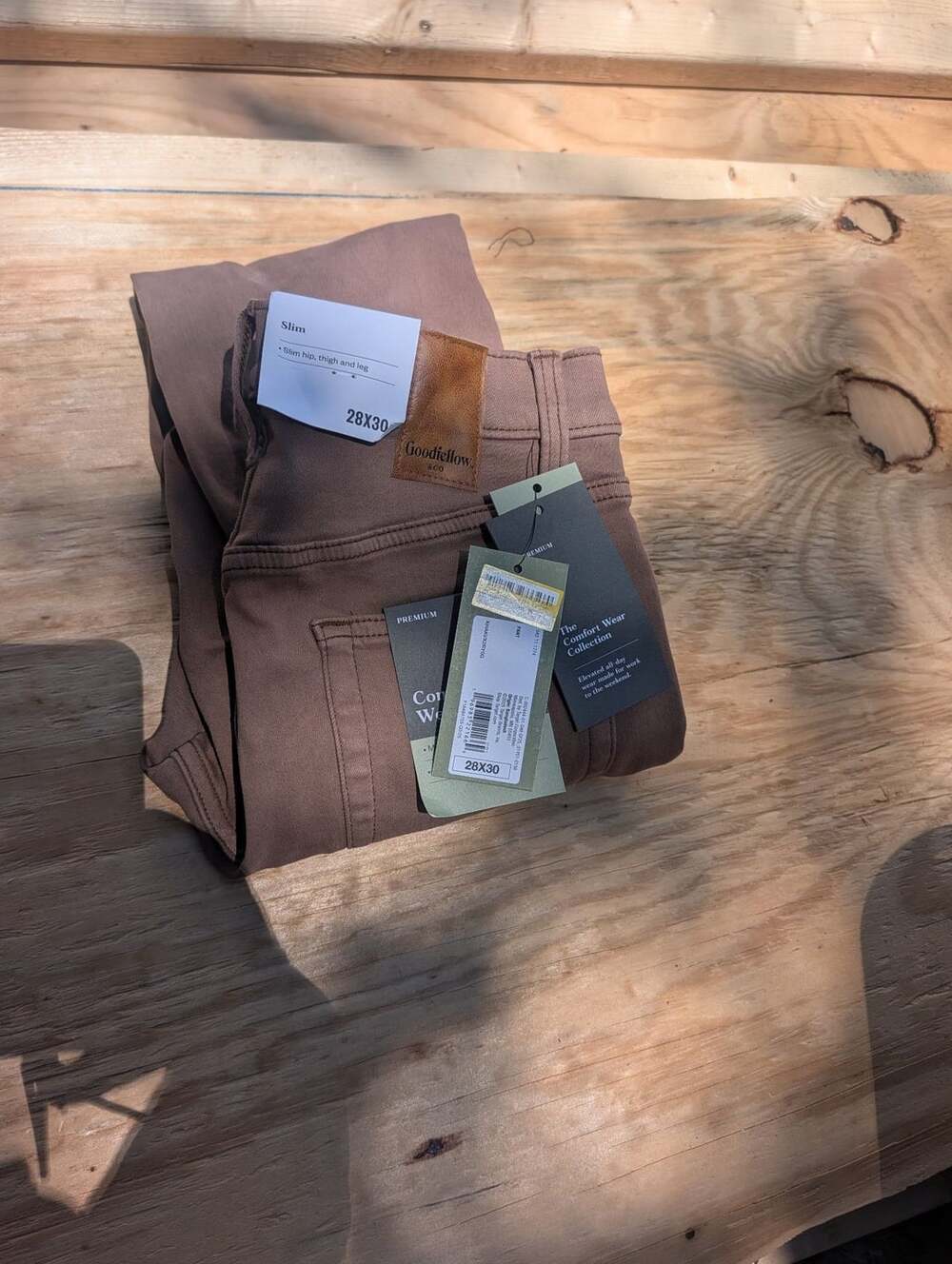 Goodfellow & Co Slim Pants Size 28X30 Khaki Brown